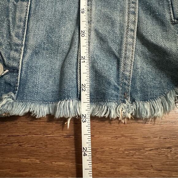Blank NYC Heavily Distressed Denim Jean Jacket, Medium Wash, Small - Picture 16 of 16